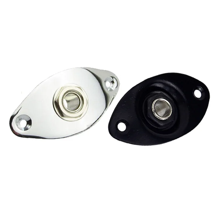 

1 Piece Oval Curved Metal Jack For Electric Guitar Bass Black Gold Chrome Silver