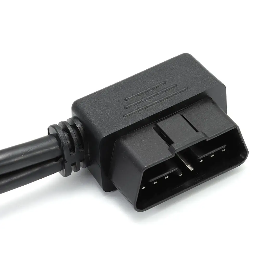 Разветвитель OBD2 черный длиной 30 см/12 дюймов 16-контактный прямоугольный