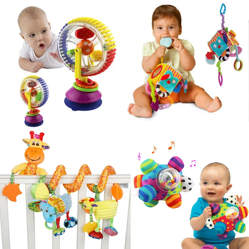 

Soft Baby Toys 0-12 Months Music Crib Stroller Hanging Spiral Kids Sensory Educational Toy For Newborn Babies Rattles Bed Bell