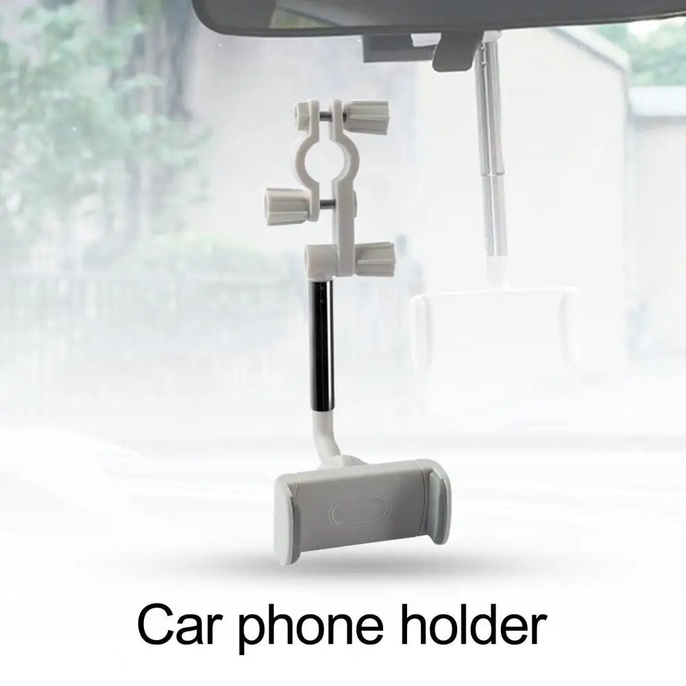 

1 Set Cellphone Bracket 360-degree Adjustable Multifunctional Elastic Car Rear View Mirror Phone Holder for Auto