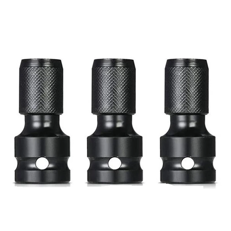 

3Pcs 1/4 Inch Bit Socket Adapter, 1/2 Inch Square Drive (1.3 Cm) To 1/4 Inch Hexagonal Shaft (0.6 Cm) Quick Release