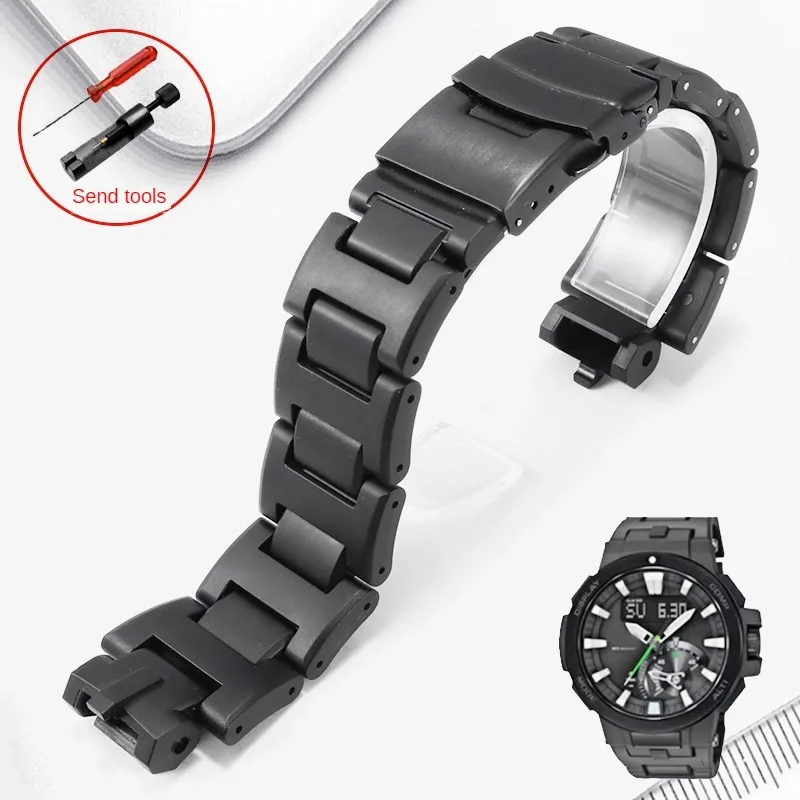 

Professional Convex Interface Strap Replacement PRW-3000 3100 6000 6100Y Series Modified Composite Plastic Steel Watchband