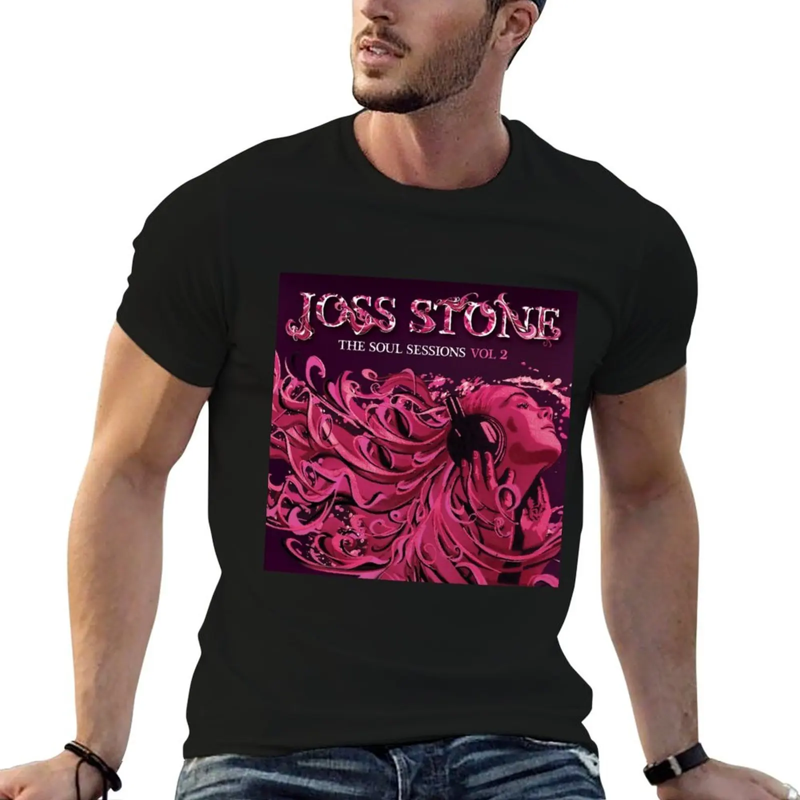 Фото Футболка Joss Stone the soul sessions volume 2, мужская дизайнерская футболка, набор дизайнерских футболок для мужчин, набор белых хлопковых футболок, футболка №1