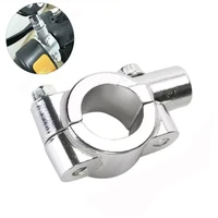 10mm 78 universal chrome motorcycle handlebar mirrors mount holder clamps adaptor aluminum alloy mirror clamp for motorcycle
