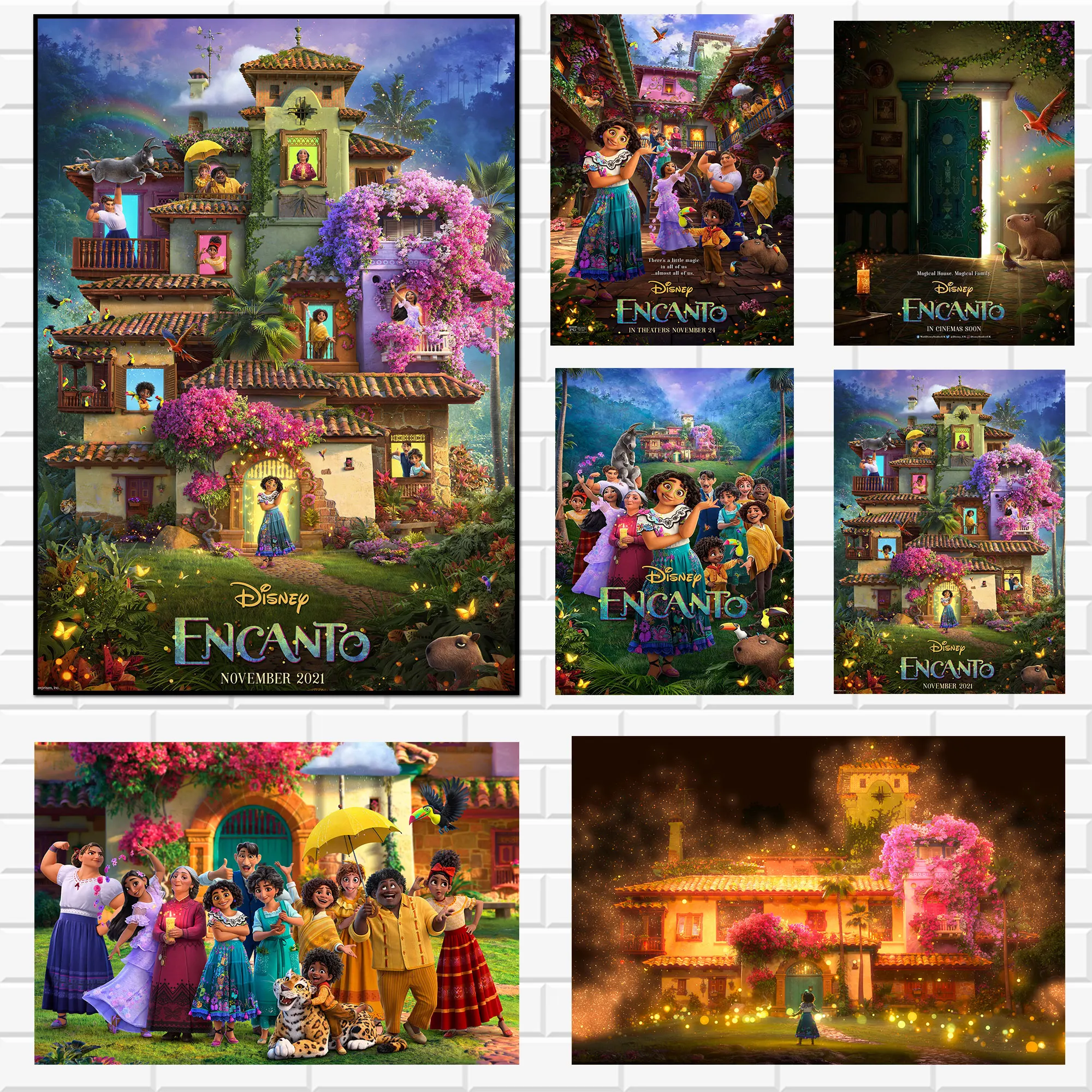 

Disney мультфильм Энканто фильм плакат фантазия издание цифровая масляная живопись HD печать на стене мультфильм настенное искусство домашний декор картины