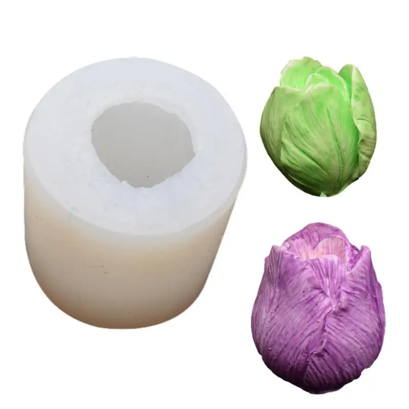 

Tulip Soap Mold 3D Silicone Mould For Candle Making Resin Casting Molds DIY Aromatherapy Candles Wax Soaps Cake Decor Chocolate