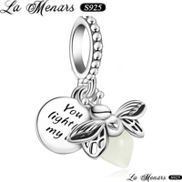 la menars lettering pendant charm butterfly beads for womens bracelet making fine jewelry 925 sterling silver metal charm