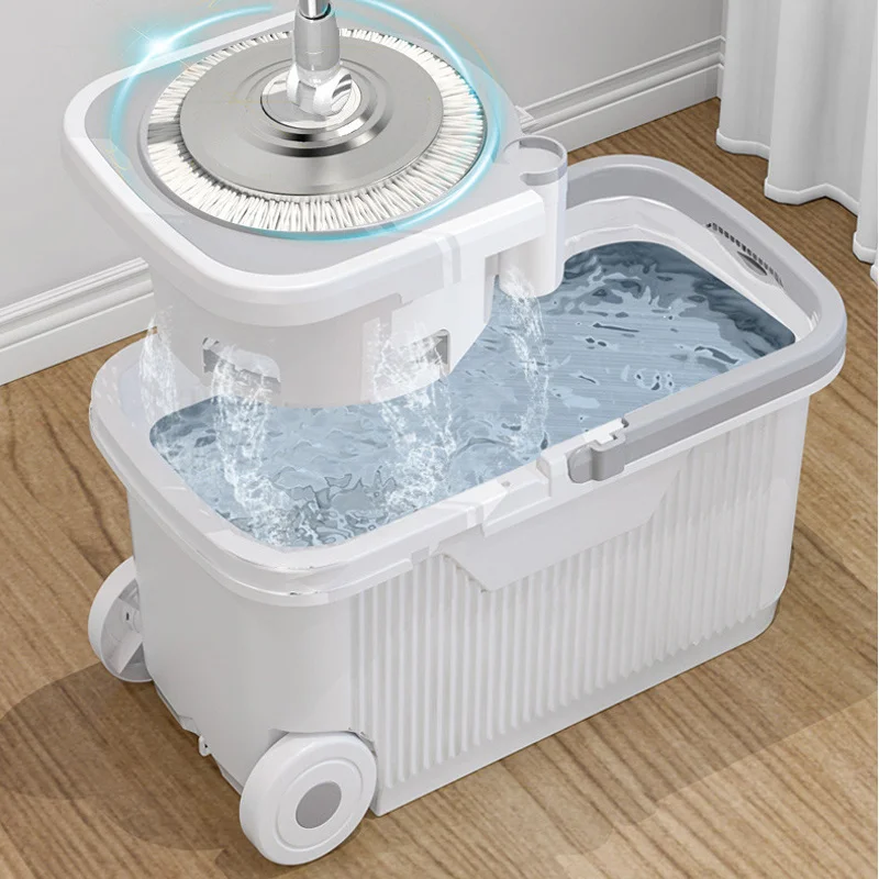 Вращающаяся швабра универсальная Бытовая Автоматическая с ведром для мытья без