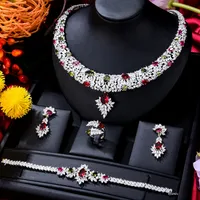 Blachette Brand Store High Quality Luxury Exquisite Diamonds Geometric Zirconia Women's Wedding Dubai Jewelry Set