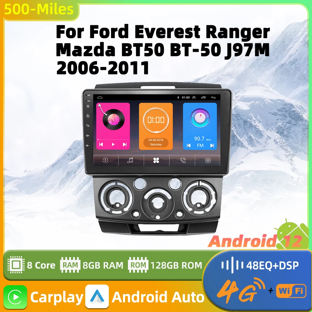 Автомобильный мультимедийный плеер для Ford Everest Ranger Mazda BT50 BT-50 J97M 2006-2011 стерео 2 Din