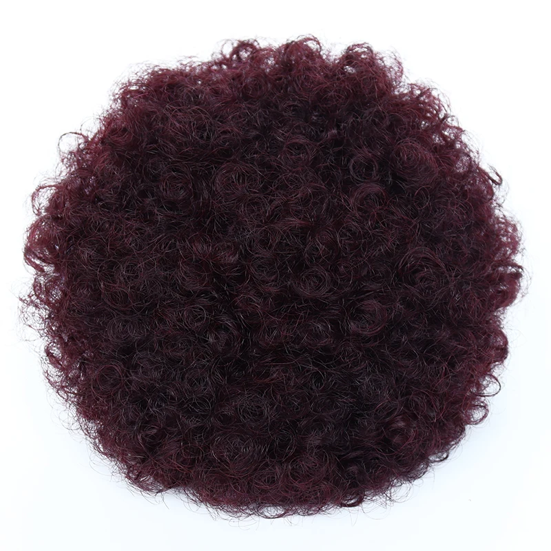 Афро-пуховка со шнурком для конского хвоста