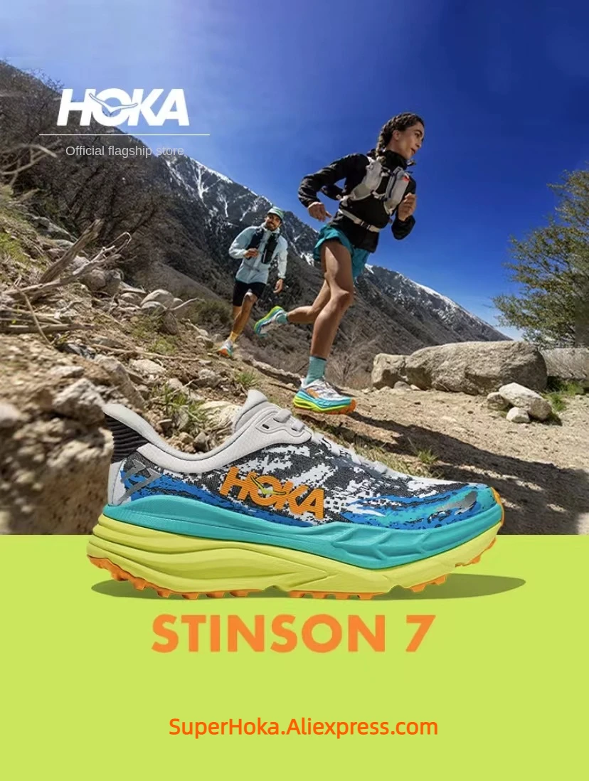

2023 Hoka Stinson ATR 7 Original Box Packaging Men Women Trail Running All Terrain Off-road Trekking Shoes Outdoor Road Sneakers