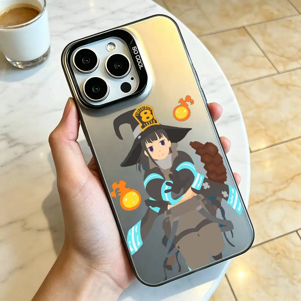 Фото Чехол для телефона Fire F-Force M-Maki Oze для iPhone 17, 16, 15, 14, 13, 12, 11 Plus, Pro Max, XS, цветной серебристо-черный. №3