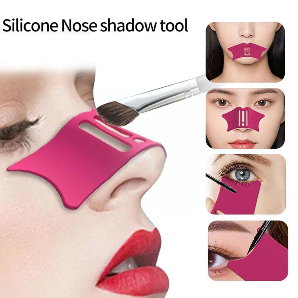 

Silicone Nose Shadow Tool Nose Contour Tool Multifunctional Helper Eyelash Eyeliner Assist Extension Makeup Makeup Pads Too W1C6