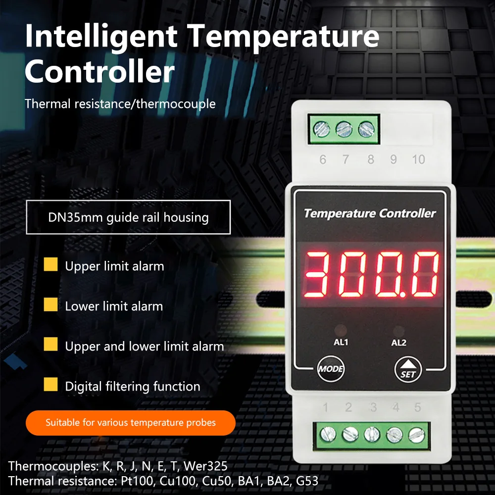 

Интеллектуальный цифровой дисплей, контроллер температуры, рельсовый Тип 4, фотометрический контроллер, переключатель, фотоэлемент