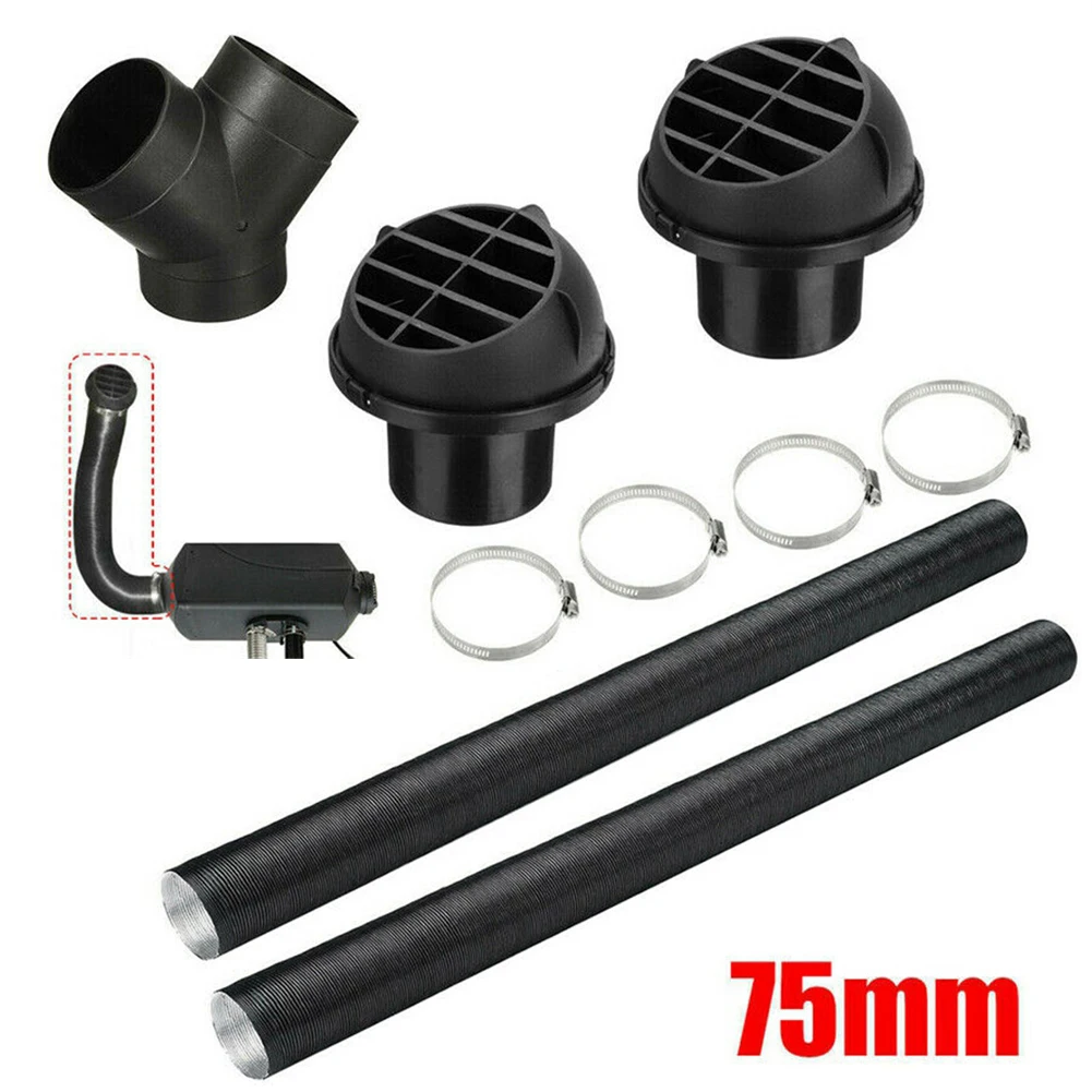 

75mm 1x Heater Pipe Ducting Y Piece Warm Air Outlet Vent For Webasto Diesel Heater For Car Accessories Heater Parts High Quality