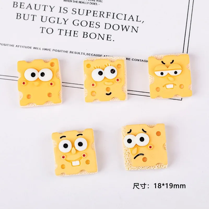 Spongebob Cartoon Resin Accessories Biscuit Diy Cream Glue Cell Phone Shell Patch Hair Decoration Stationery Refrigerator Patch