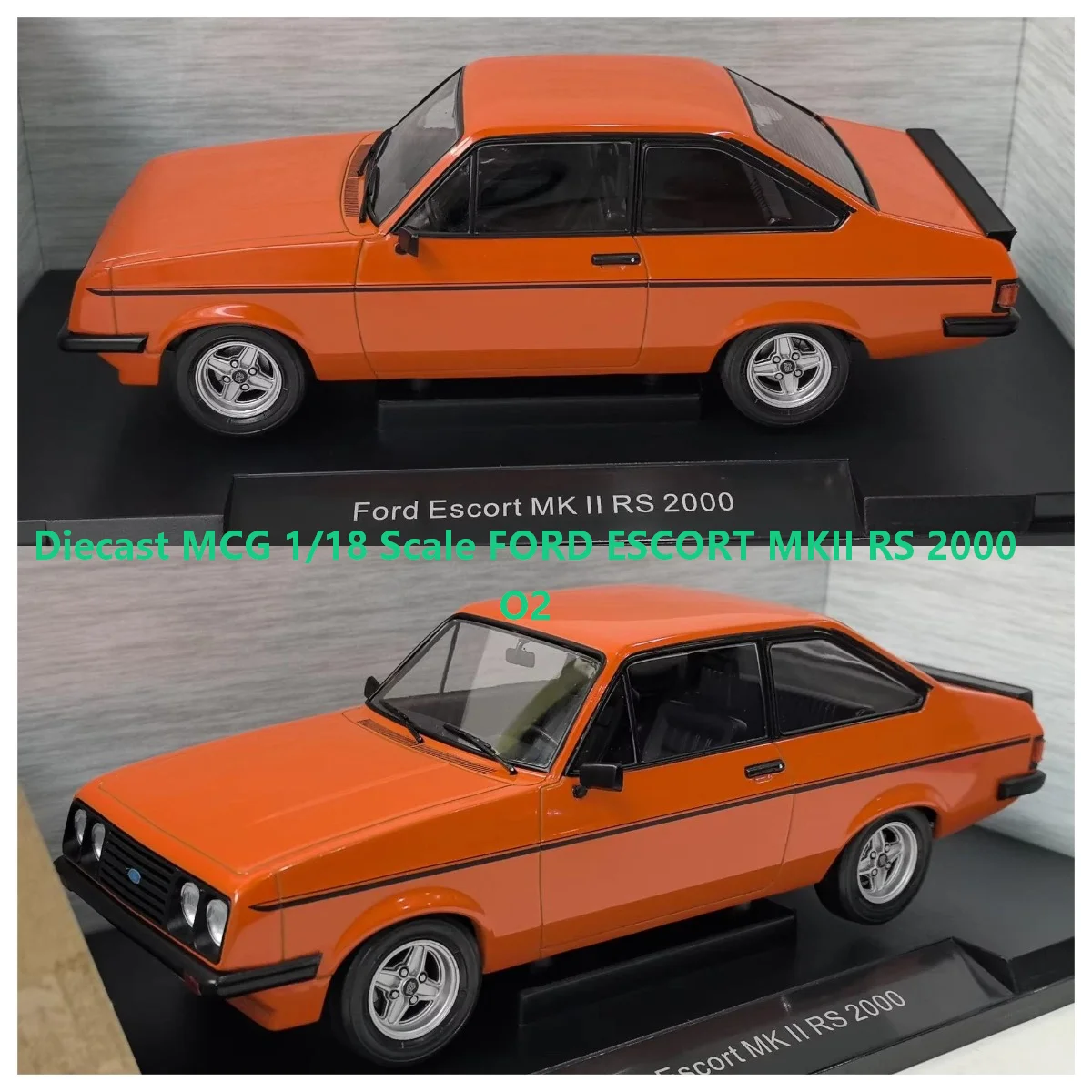 Фото Модель автомобиля FORD ESCORT MKII RS 2000 O2 из литого металла, масштаб 1/18. №1