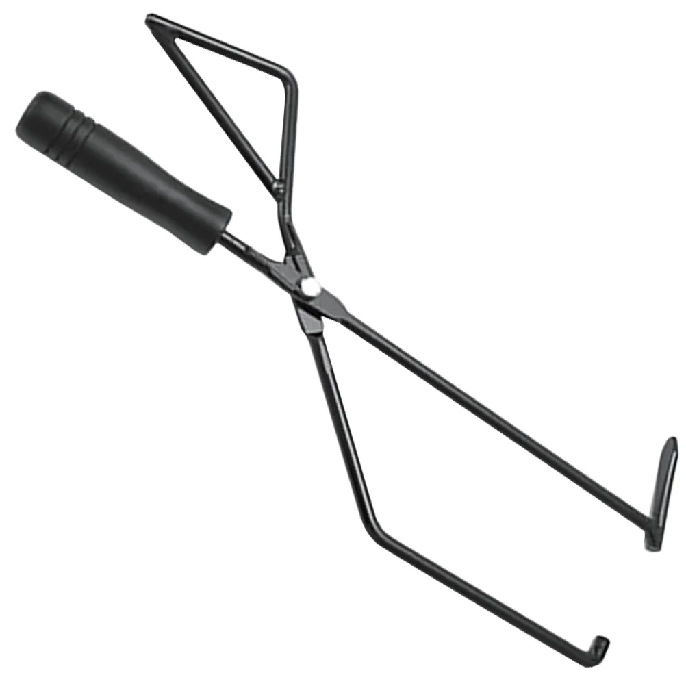 

Tong Charcoal Tongs Scissor Fire Grabber Firewood Barbecue Log Scissors Iron Camping Crab Artifact Claw Picker Clamp Serving