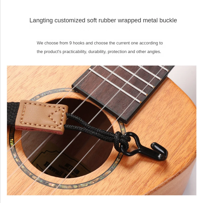 2 styles 4cm wide Creative hole-free Ukulele Strap Durable Adjustable cotton Guitar Belt Sling Instrument Guitar Accessories