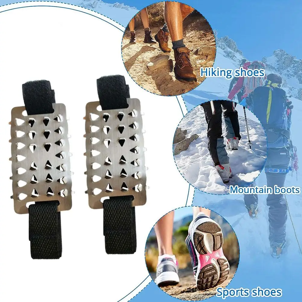 

1 Pair Outdoor Snow Claws Winter Shoes Covers Crampons Grips 26 Anti-Slip Spikes Shoes Ice Teeth Shoes Gripper N9A3