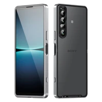 metal frame case on for sony xperia 1 iv 1iv x1 iv x1iv phone case 2 in 1 matte pc back cover for xperia 1 iv funda capa