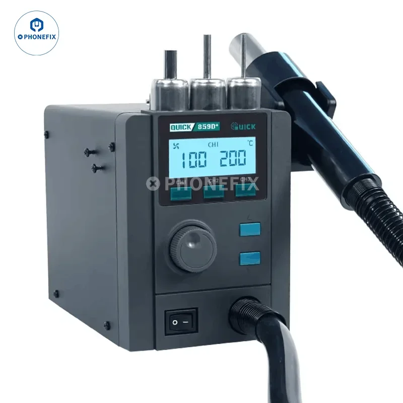Оригинальная станция для распайки горячего воздуха Quick 859D + Smart Vortex Whirls макс. 580 Вт 3