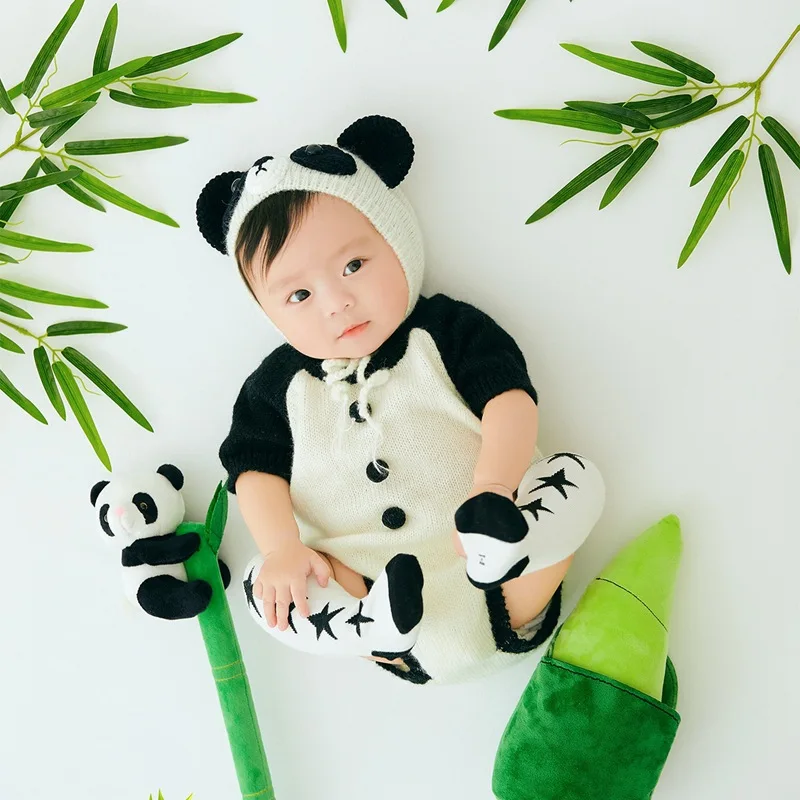 

Photo Props Children's Photography Clothing Panda Costume Baby Full Moon Hundred Days Shooting Commemorative Accessories