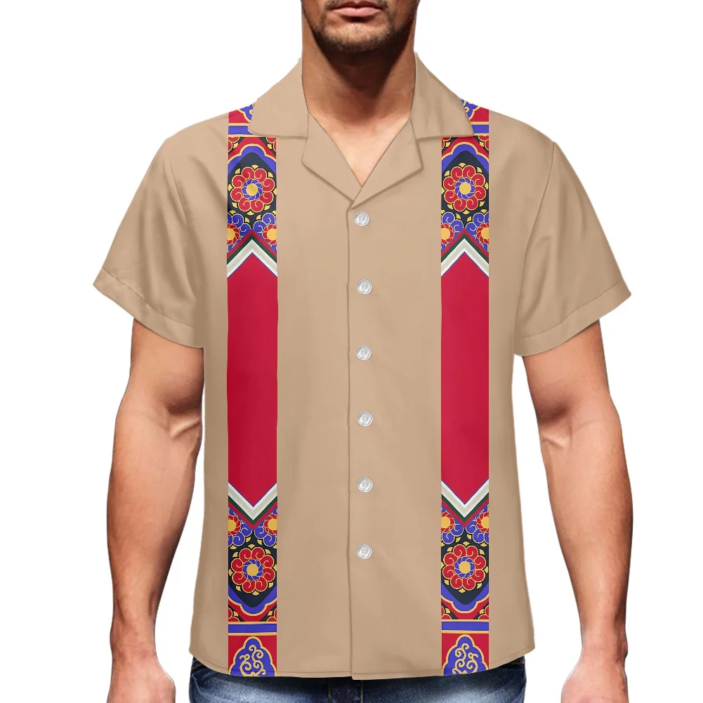 Mens Vintage Shirts Samoa Hawaii Tribal Fashion Ribbon printing Designer Shirts For Men Beautiful Polynesia Design Latest Shirt