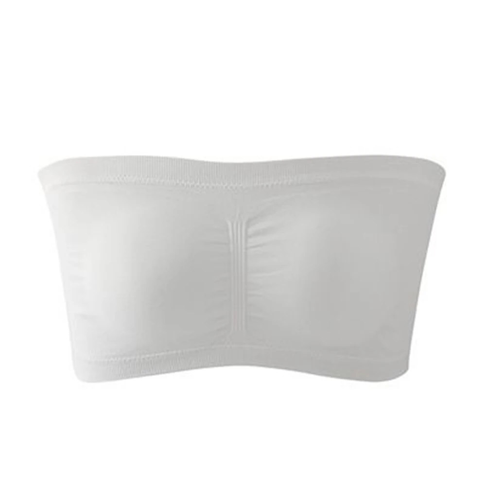 

Female Wrap Chest Sports 1 Pcs Breathable No Steel Ring Non-slip Nylon Skin-friendly White Pink Purple Gray Black