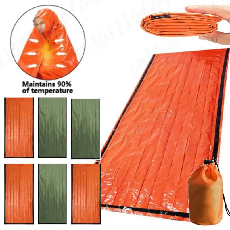 1-3 шт. аварийный спальный мешок водонепроницаемые термоодеяла для выживания