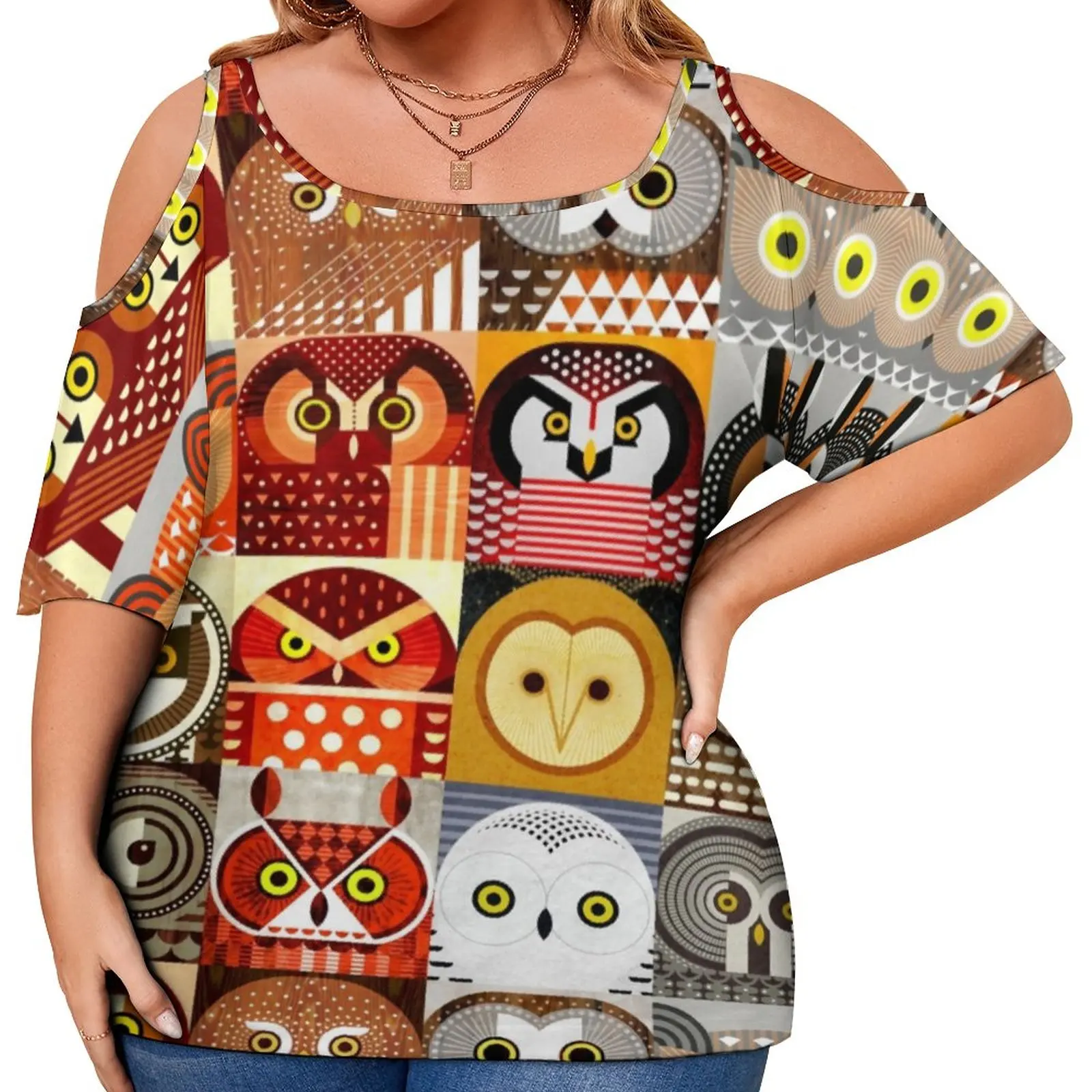 

North American Owl T-Shirts Cool Birds Print Classic T-Shirt Short Sleeve Aesthetic Tee Shirt Women Plus Size Tops Birthday Gift