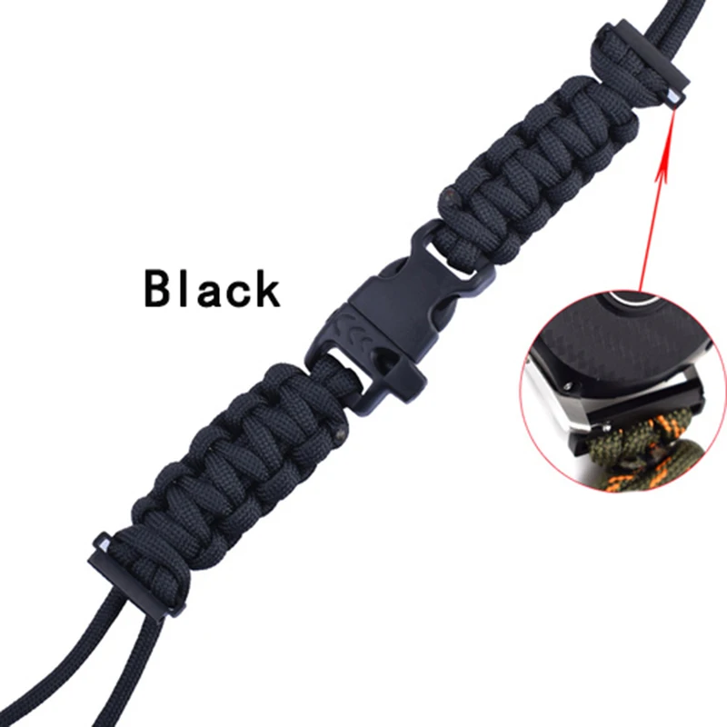 22mm Adjustable Braided Nylon Strap for Samsung Galaxy Watch3 45mm Watch 46mm Gear S3 Bracelet Outdoor Paracord Sport Watch Band images - 6