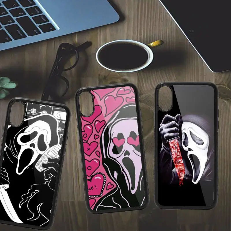 

Ghostface horror Scream art Phone Case PC for iPhone 11 12 13 pro XS MAX 8 7 6 6S Plus X XR Luxury shell funda