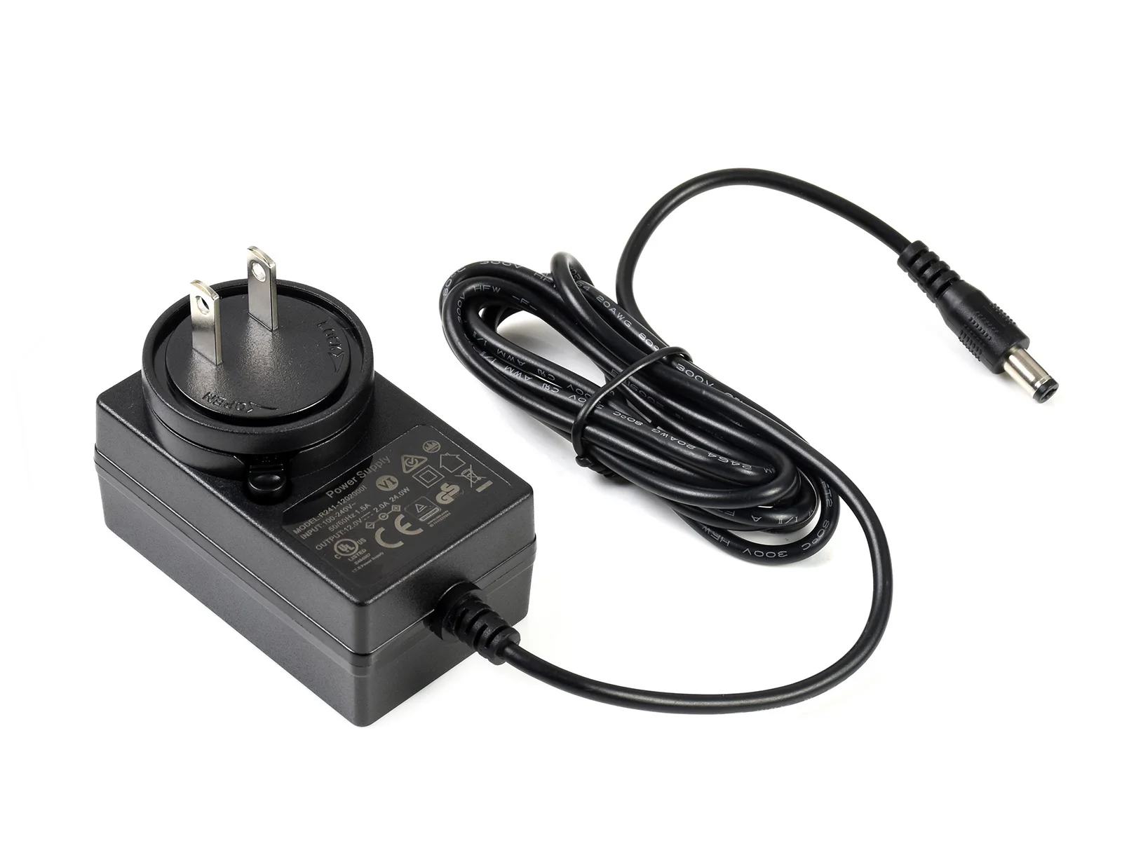 

Power Supply, Power Adapter, 12V/2A, DC Jack Output,US/EU/UK Version Selection