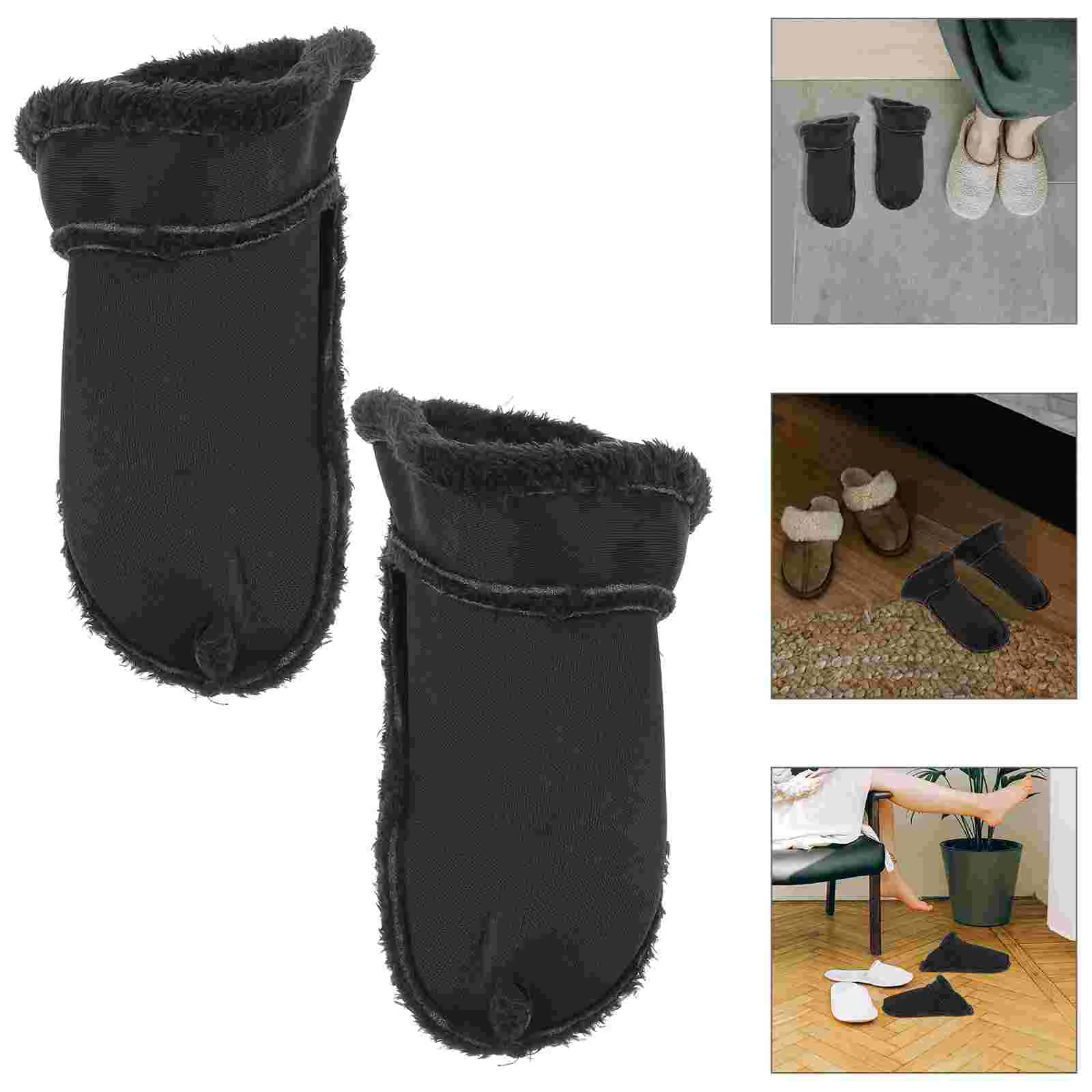 

2 Pairs Winter Clogs Shoes Insoles Winter Fur Insert Shoe Liners Sole Furry Liners