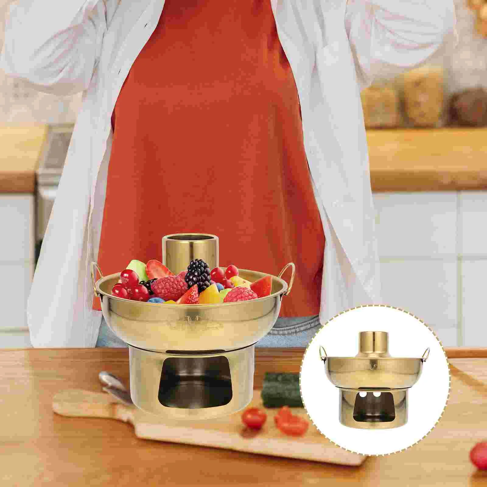 

Grilling Sets Treats Cup Raclette Grill Dessert Hot Pot Wok Burner Dessert Serving Bowls Jelly Stainless Steel Dessert Pan