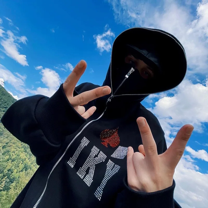 Толстовка с капюшоном на молнии для мужчин и женщин свитшот длинным рукавом