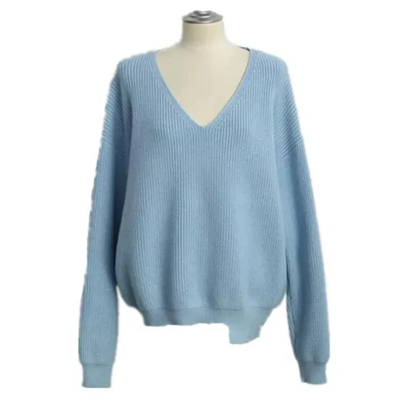 Женский вязаный пуловер оверсайз