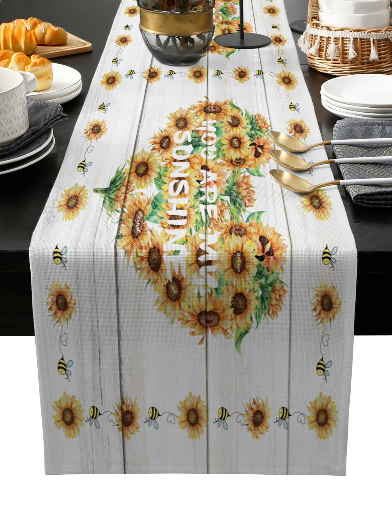 

Европейский стиль, простой Подсолнух, Настольная дорожка, свадебное украшение, домашний декор, кухонная настольная дорожка, подстилки