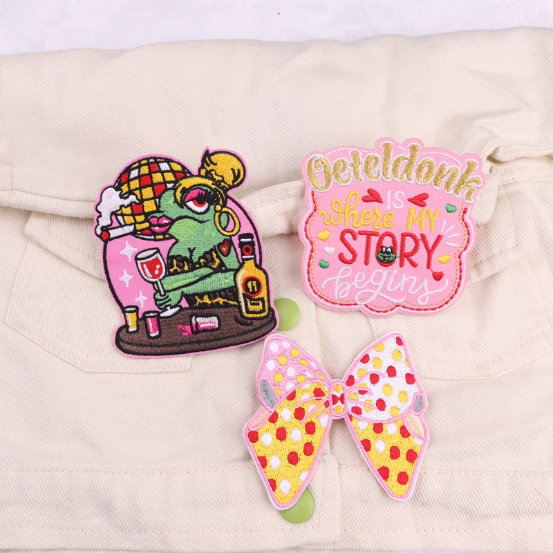 Нашивки с эмблемой Oeteldonk вышивка для одежды карнавальная лягушка железная