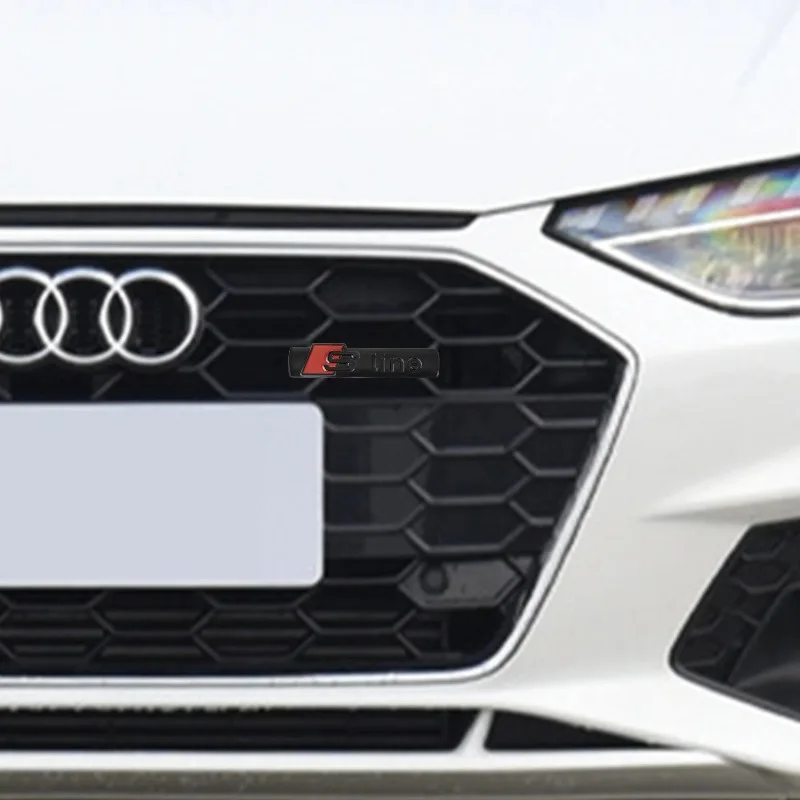 Фото 3D Металлическая эмблема SLINE для передней решетки автомобиля Audi A4 B8, A3 8P, A6 C7 8V, B9, B7, B6, C6, A5, Q5, C5, A1, Q3, C8, 8L, Q7, TT, S3, S4, S5 №5