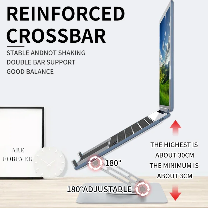 Вращающийся на 360 ° держатель для ноутбука из алюминиевого сплава Складная