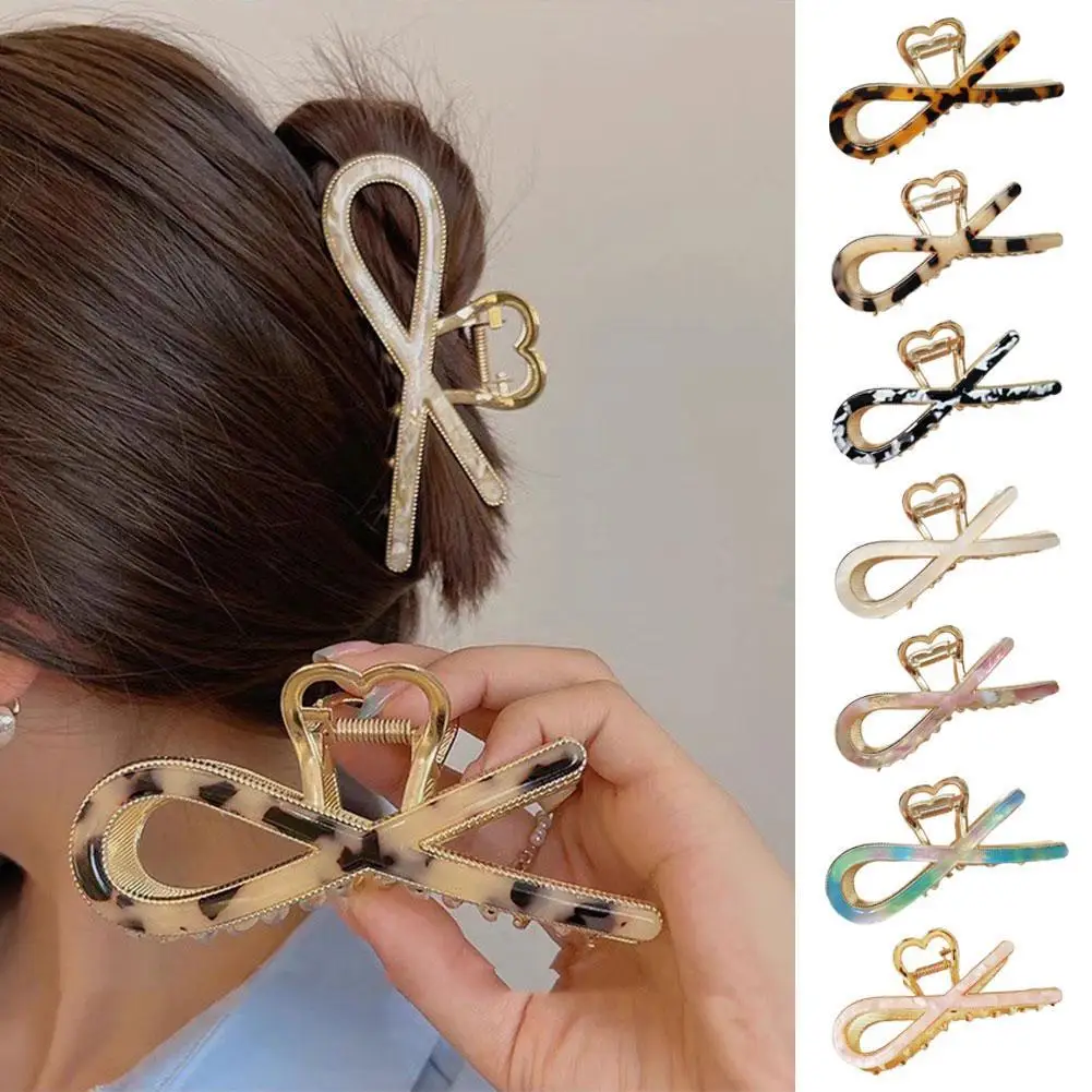 

Металлические заколки для волос для женщин, жесткие красочные пластиковые заколки для волос, заколка-краб для волос, аксессуары для волос в ...