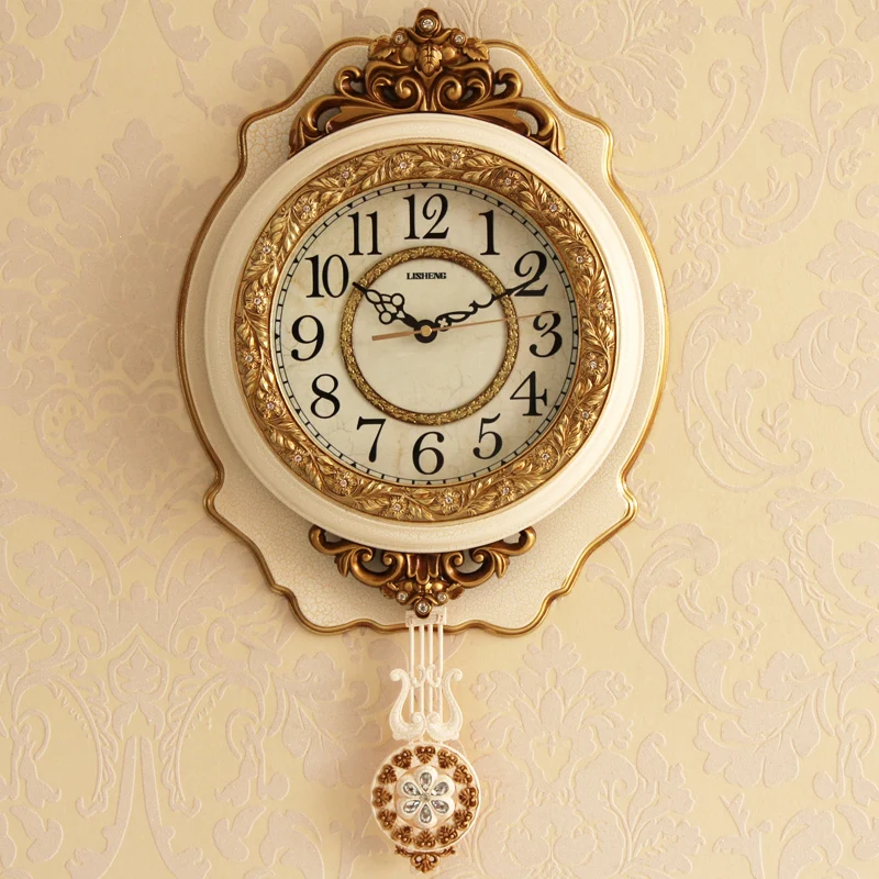 

Часы и часы для гостиной креативные трендовые беззвучные американские настенные часы Индивидуальные Ретро часы европейские Роскошные Кварцевые часы для дома