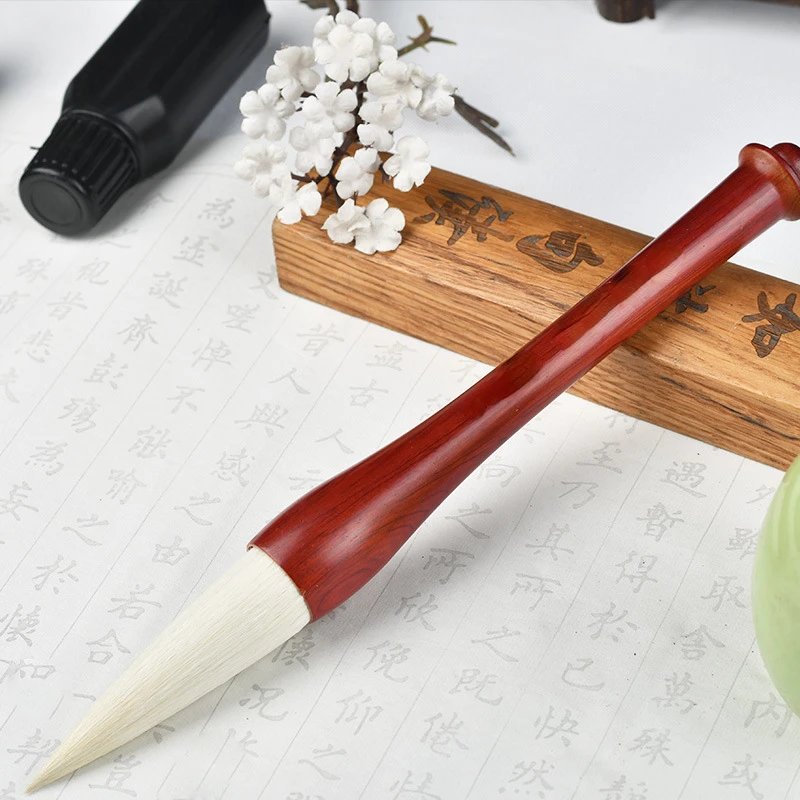 

Woolen Hair Chinese Calligraphy Painting Brush Hopper-shaped Brush Larger Regular Script Calligraphie Writing Couplets Brush Pen