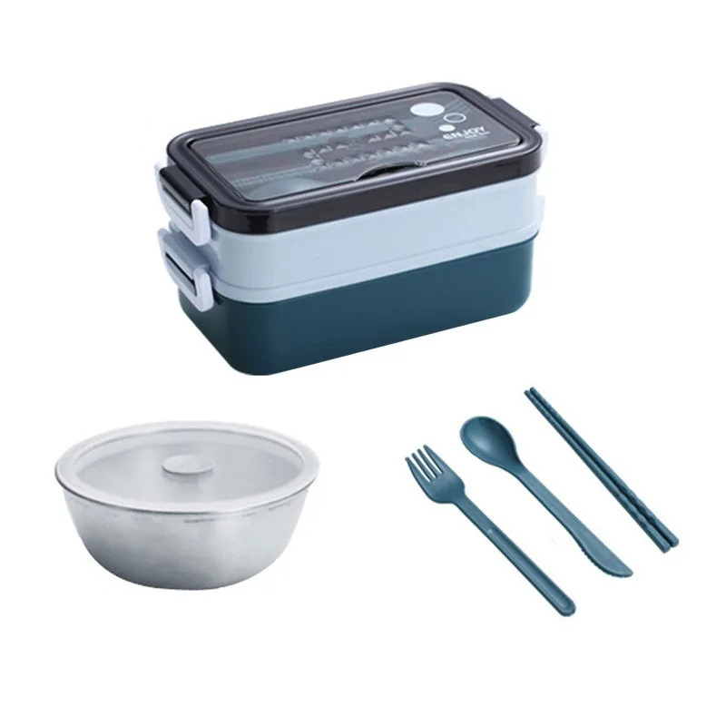 1 Шт. Изолированный Ланч-бокс Из Нержавеющей Стали Термостойкий Многоуровневый С