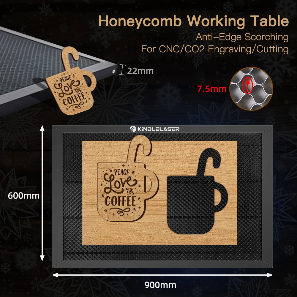 KINDLELASER Honeycomb Working Table 600*900mm Customizable Size Board Platform Laser Part for CO2 Laser Engraver Cutting Machine