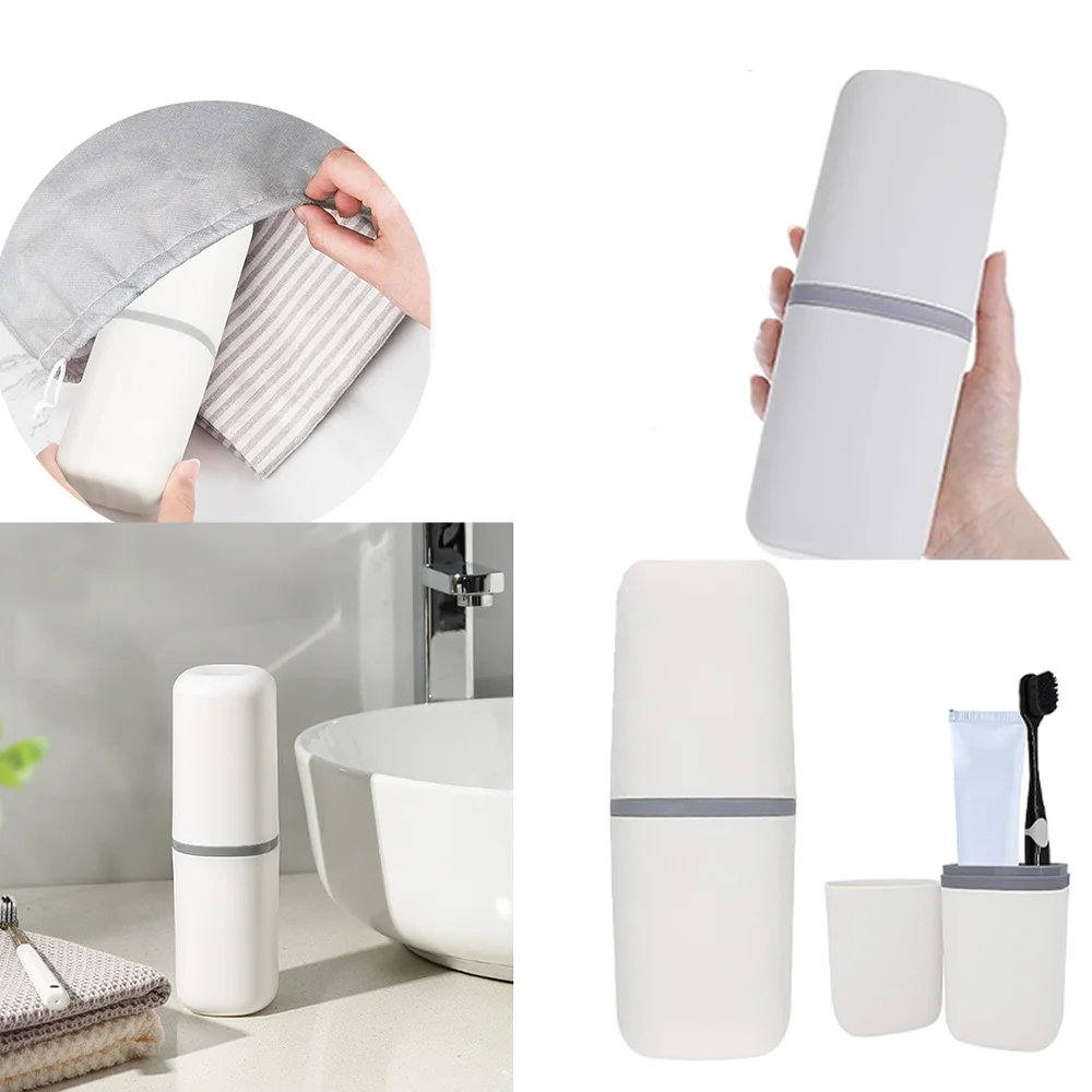 ity na zamówienie Organizer szczoteczki do zębów z odłączanym kubkiem płukania ust Przenośny futerał przechowywania pasty użytku w podróży