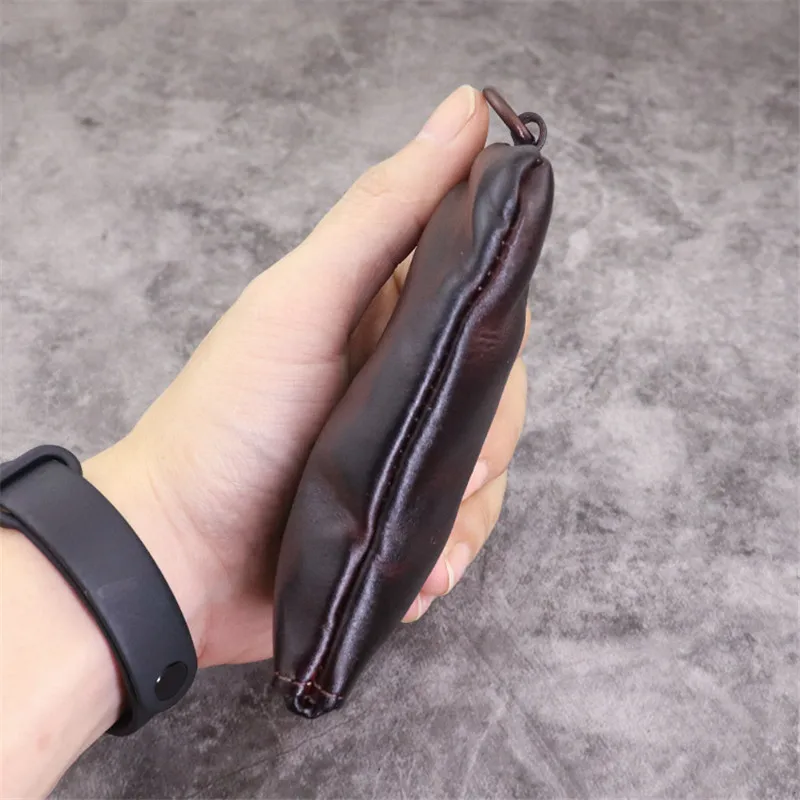 Vintage designer genuine leather men women's small wallets fashion casual natural real cowhide key case card case coin purse